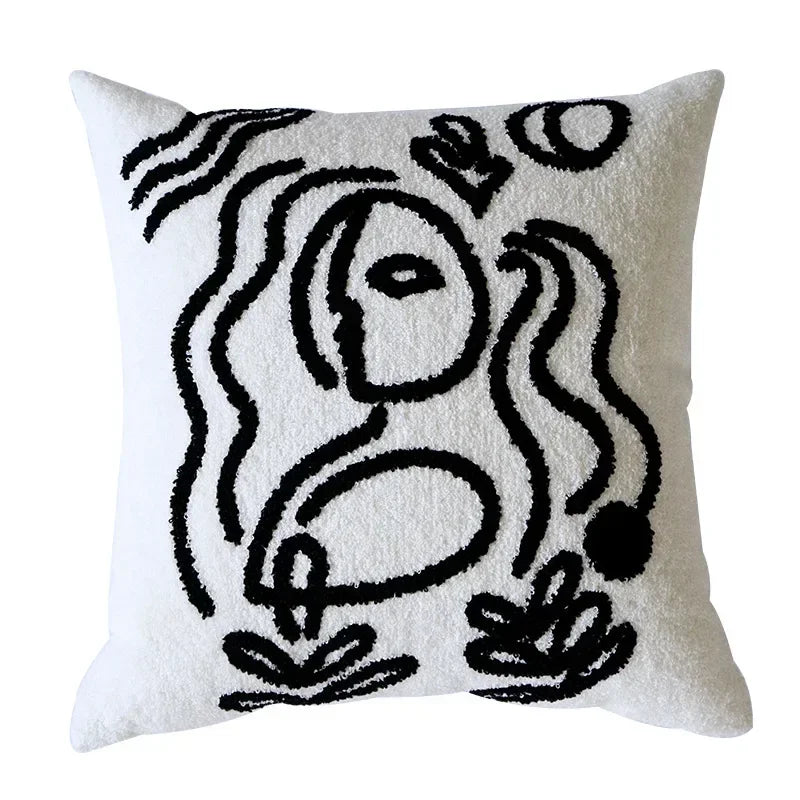 Bergen Chenille Embroidered Cushion Cover - 45 x 45cm Cover Only / Florin