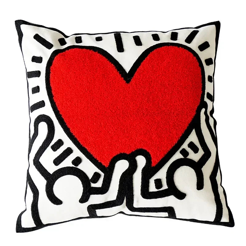 Bergen Chenille Embroidered Cushion Cover - 45 x 45cm Cover Only / Marceau I