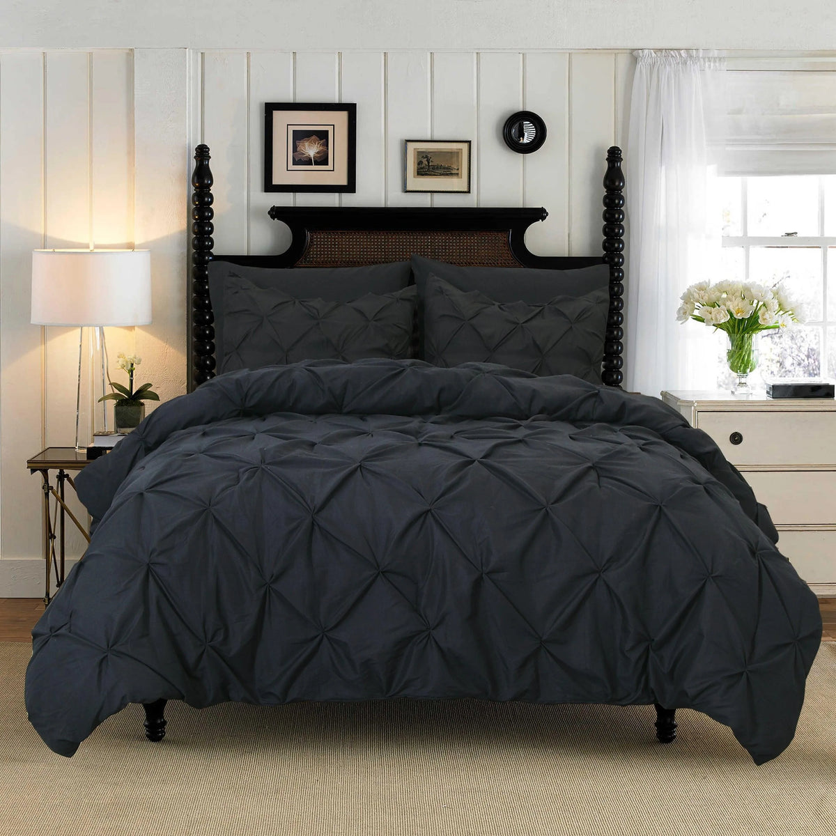 Bexley Cotton Pinch Pleat Duvet Cover Set - Single / Ashby Atelier