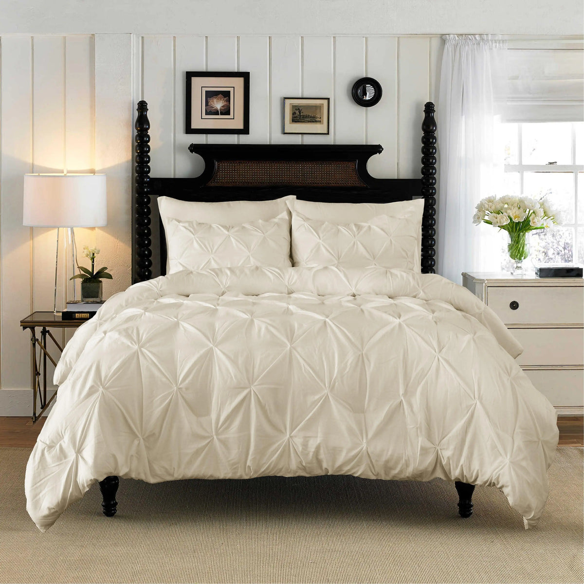Bexley Cotton Pinch Pleat Duvet Cover Set - Single / Atrium Pavilion