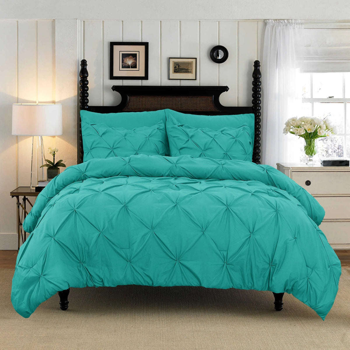 Bexley Cotton Pinch Pleat Duvet Cover Set - Single / Portofino Atelier