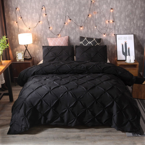 Bexley Egyptian Cotton Pinch Pleat Duvet Cover Set - UK Double / Aurelle