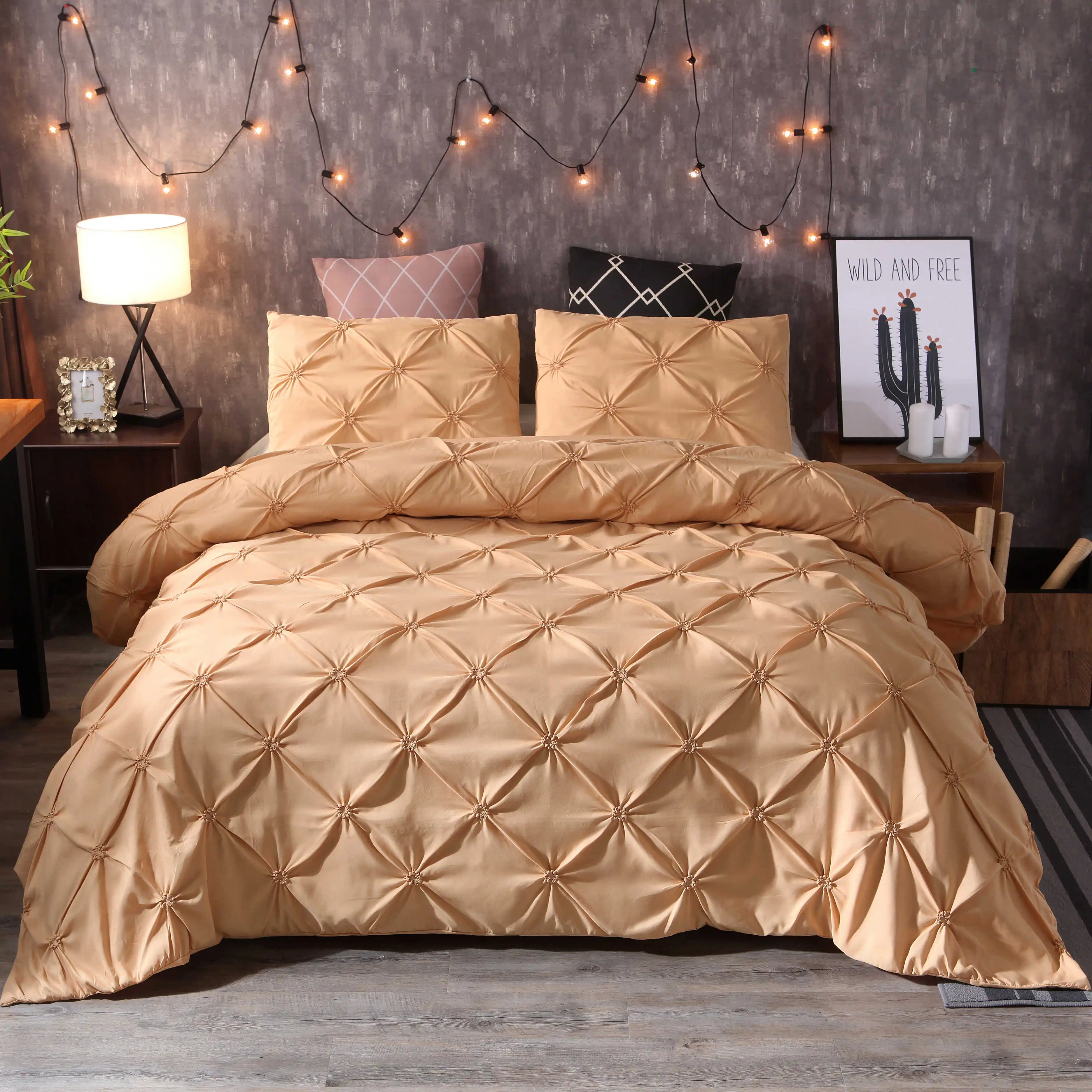 Bexley Egyptian Cotton Pinch Pleat Duvet Cover Set - UK Double / Bellagio