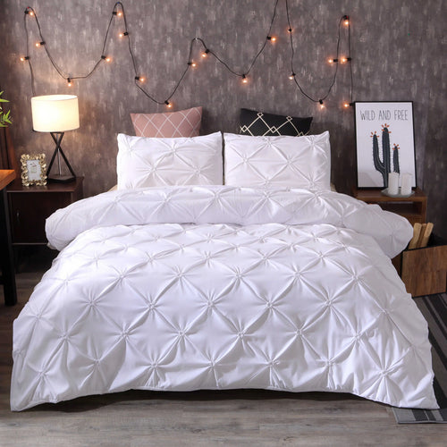 Bexley Egyptian Cotton Pinch Pleat Duvet Cover Set - UK Double / Duchesse