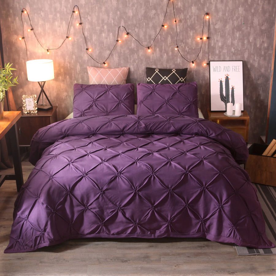 Bexley Egyptian Cotton Pinch Pleat Duvet Cover Set - UK Double / Rivage