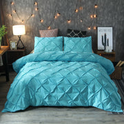 Bexley Pinch Pleat Duvet Cover Set - UK Double / Monolith