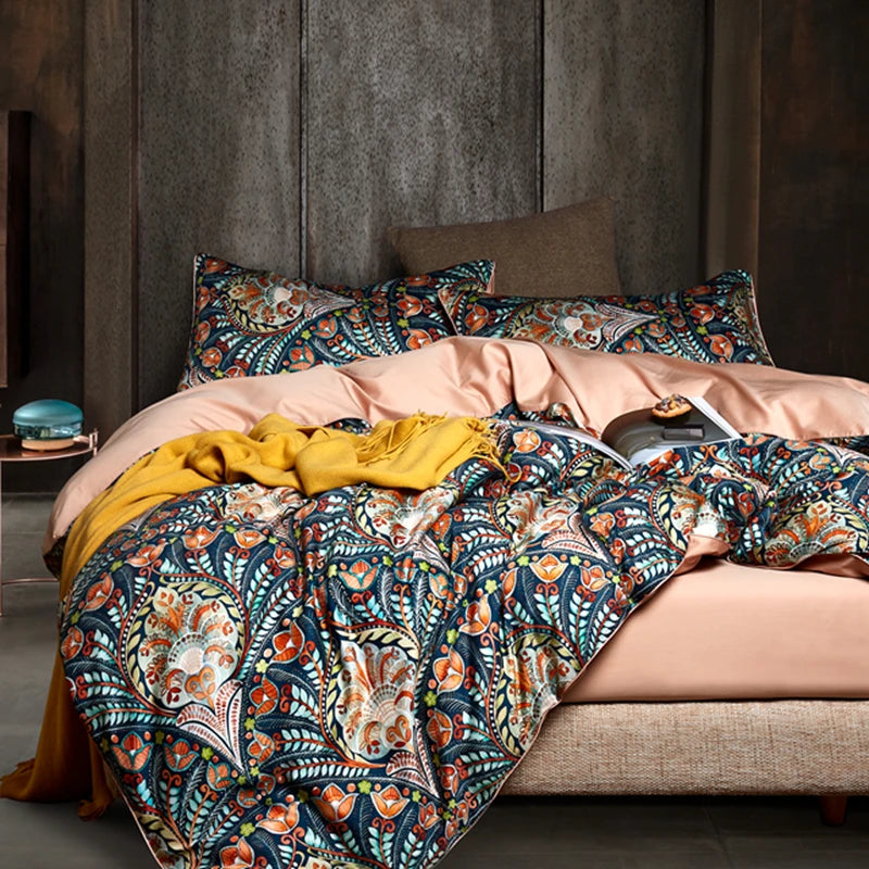 Botanique 600TC Egyptian Cotton Botanical Duvet Cover Set - Double / Camellia
