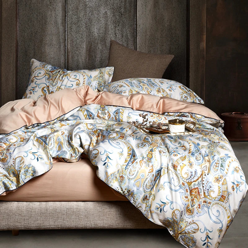 Botanique 600TC Egyptian Cotton Botanical Duvet Cover Set - Double / Dahlia