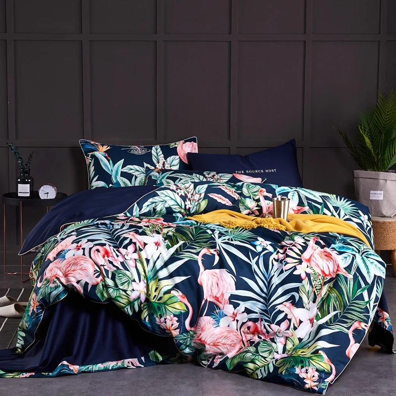 Botanique 600TC Egyptian Cotton Botanical Duvet Cover Set - Double / Florin
