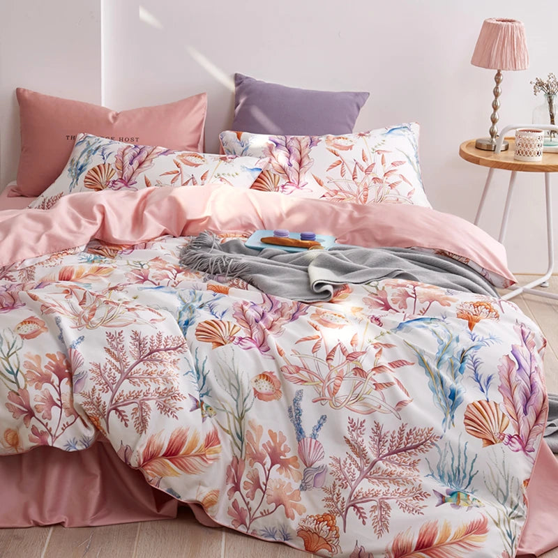 Botanique 600TC Egyptian Cotton Botanical Duvet Cover Set - Double / Willow