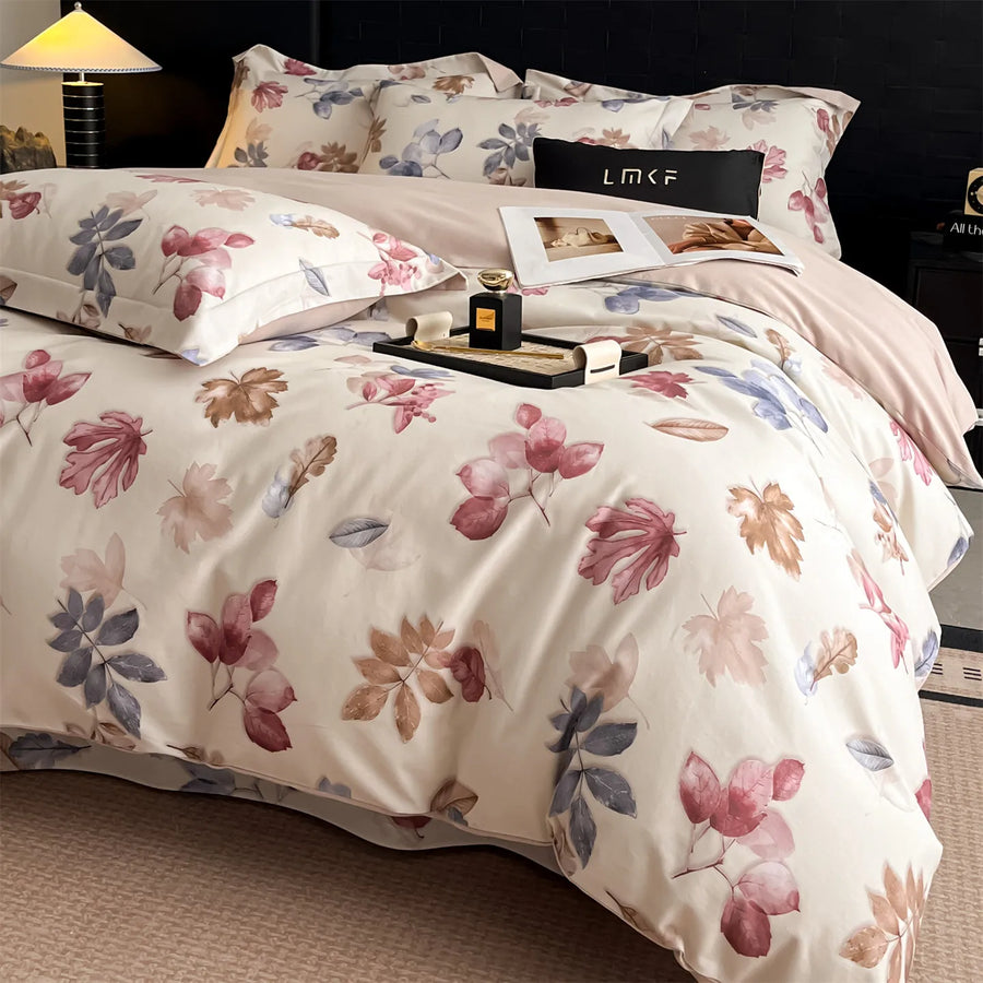 Bramley 600TC Egyptian Cotton Duvet Cover Set - UK Double / Black / Flat Sheet Style