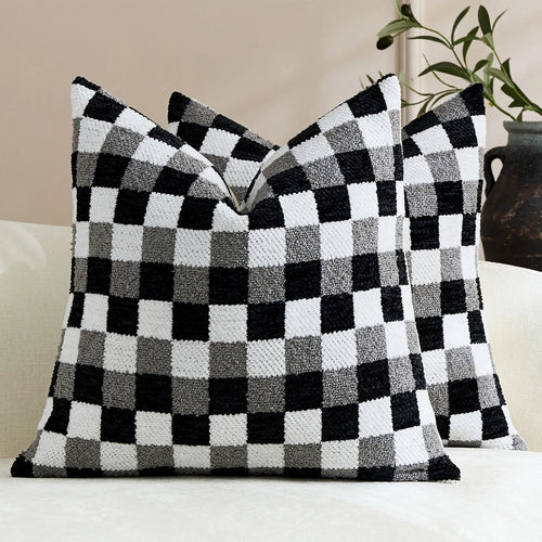 Breton Chenille Jacquard Cushion Cover - 30 x 50cm Cover Only / Henley Auburn