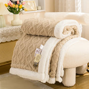 Brighton Faux Fur Throw - 100 x 150cm / Khaki