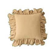 Bristol Ruffle Cotton Cushion Cover - Burgundy