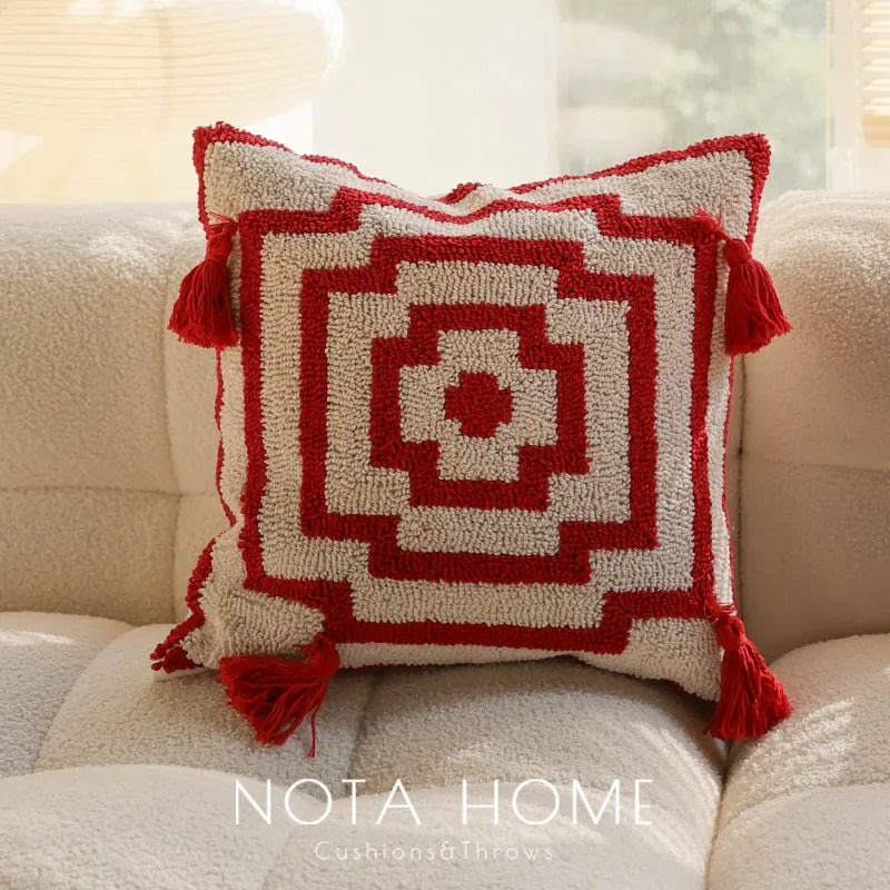 Bristol Soft-Touch Geometric Cushion Cover - 45 x 45cm Cover Only / Prism Caldera