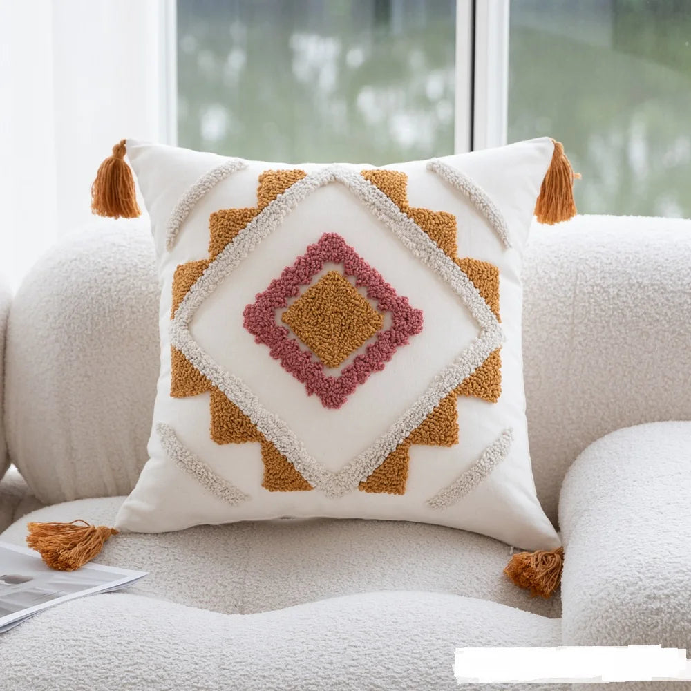 Bristol Soft-Touch Geometric Cushion Cover - 45 x 45cm Cover Only / Vespera Osborne