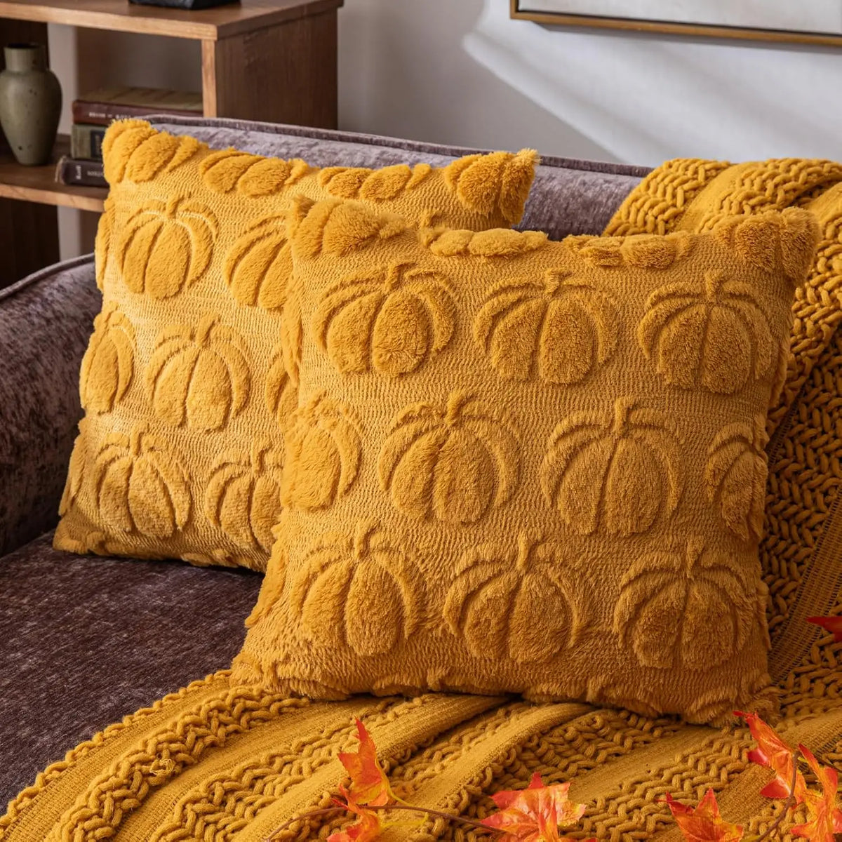 Brocade Chenille Jacquard Cushion Cover - 45 x 45cm Cover Only / Kendal Orsay