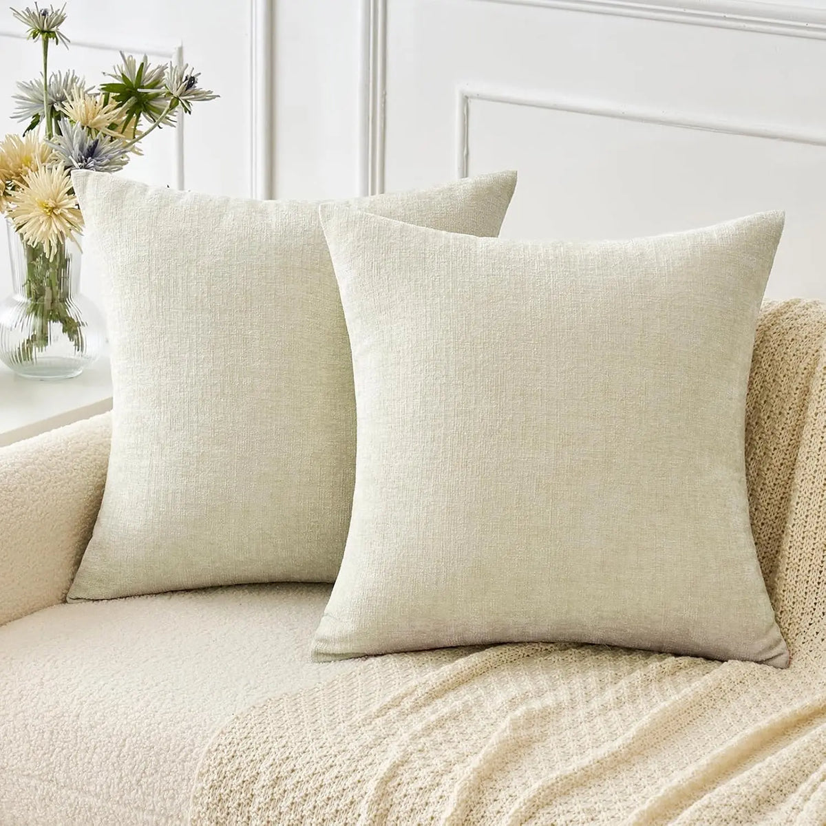 Brocade Chenille Jacquard Cushion Cover - 45 x 45cm Cover Only / Regatta Atelier