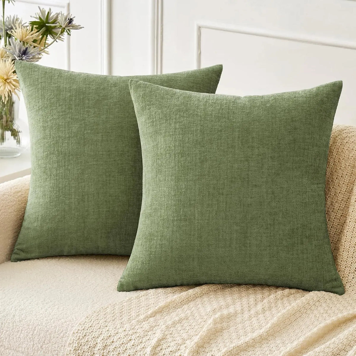 Brocade Chenille Jacquard Cushion Cover - 45 x 45cm Cover Only / Regatta Loom