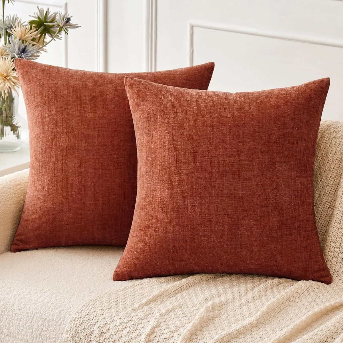 Brocade Chenille Jacquard Cushion Cover - 45 x 45cm Cover Only / Serevain Maison
