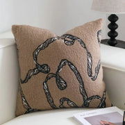 Broderie Chenille Embroidered Cushion Cover - 30 x 50cm Cover Only / Lumiere Eden