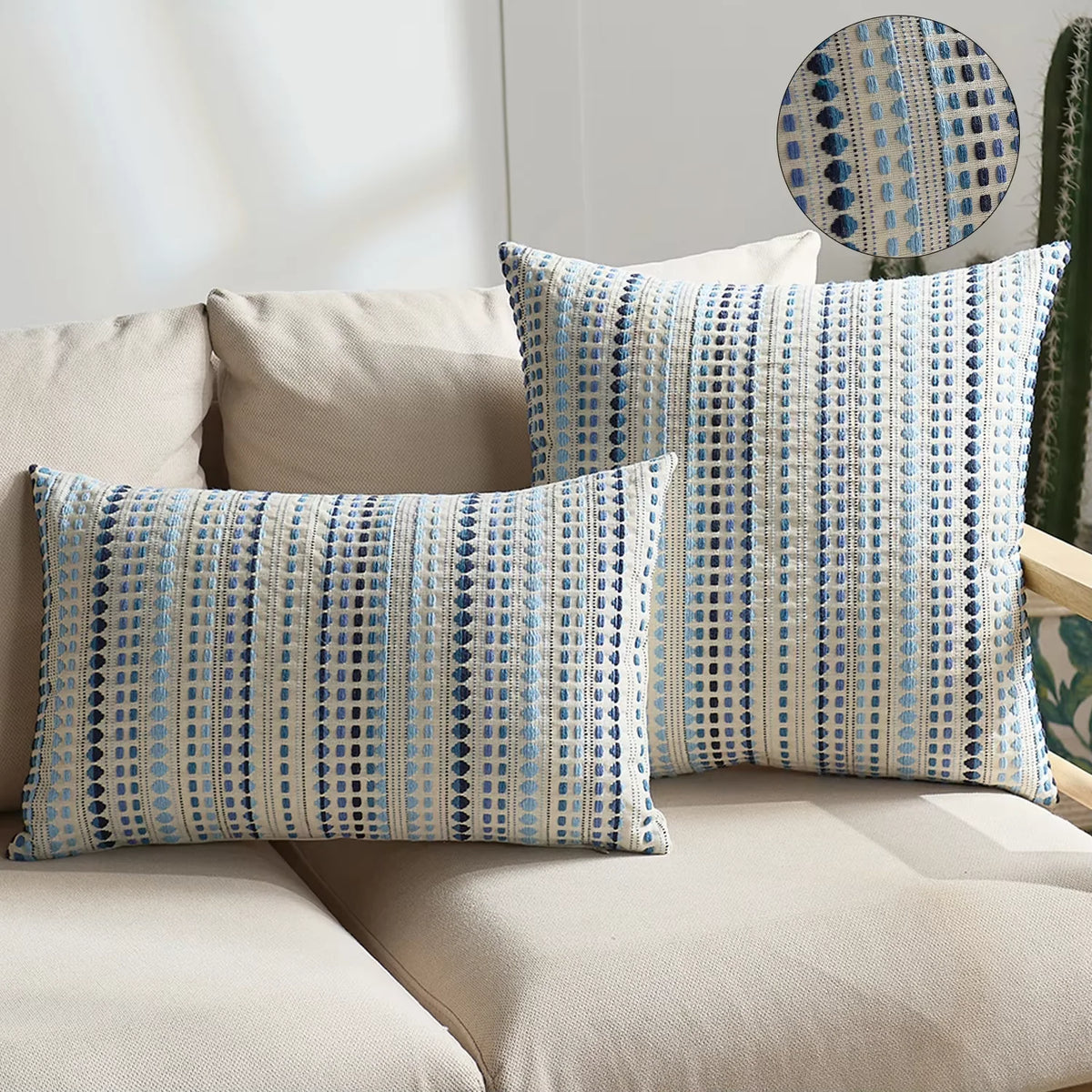 Cabana Chenille Jacquard Cushion Cover - 30 x 50cm / Prism Loom