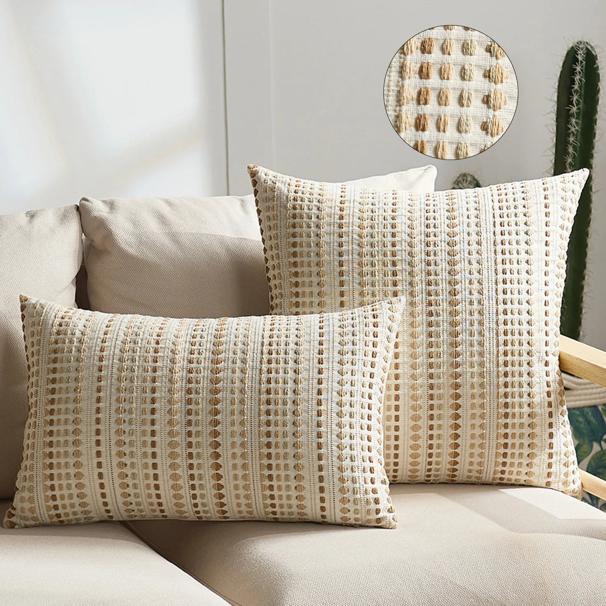 Cabana Chenille Jacquard Cushion Cover - 30 x 50cm / Rivage Cavendish