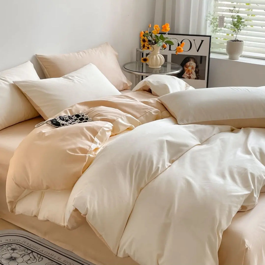 Calico 400TC Egyptian Cotton Duvet Cover Set - UK Double / Black