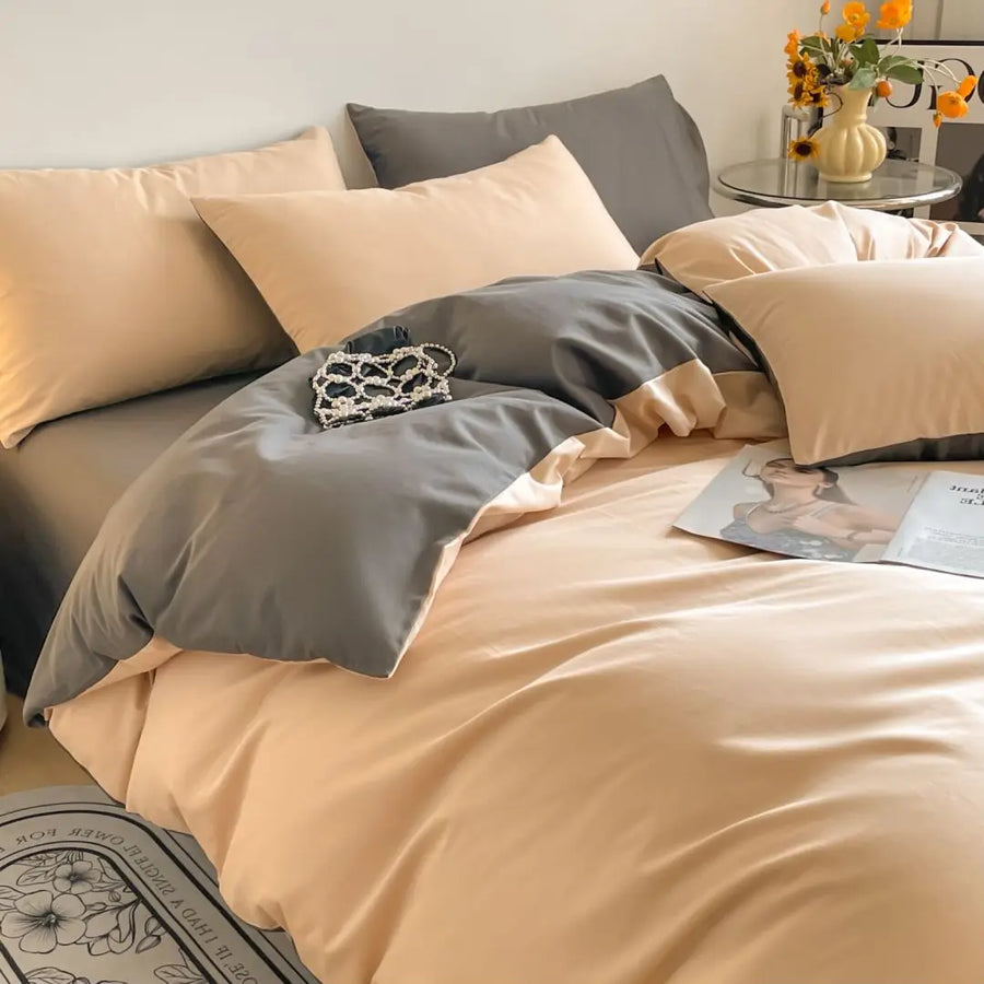 Calico 400TC Egyptian Cotton Duvet Cover Set - UK Double / Blue