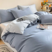 Calico 400TC Egyptian Cotton Duvet Cover Set - UK Double / Light Grey