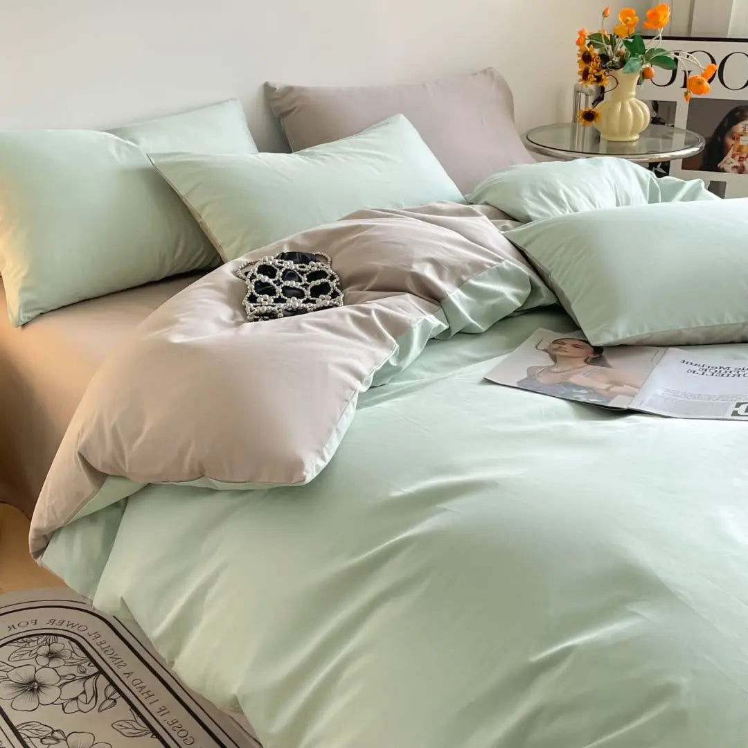 Calico 400TC Egyptian Cotton Duvet Cover Set - UK Double / White