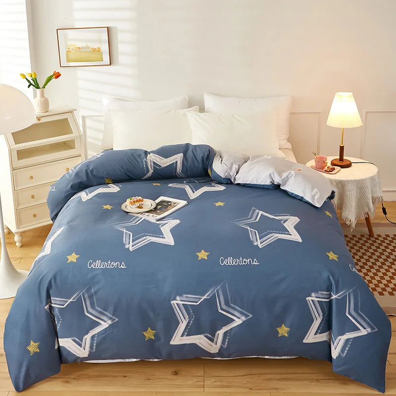 Camden 500TC Cotton Geometric Duvet Cover Set - Double / Aveline