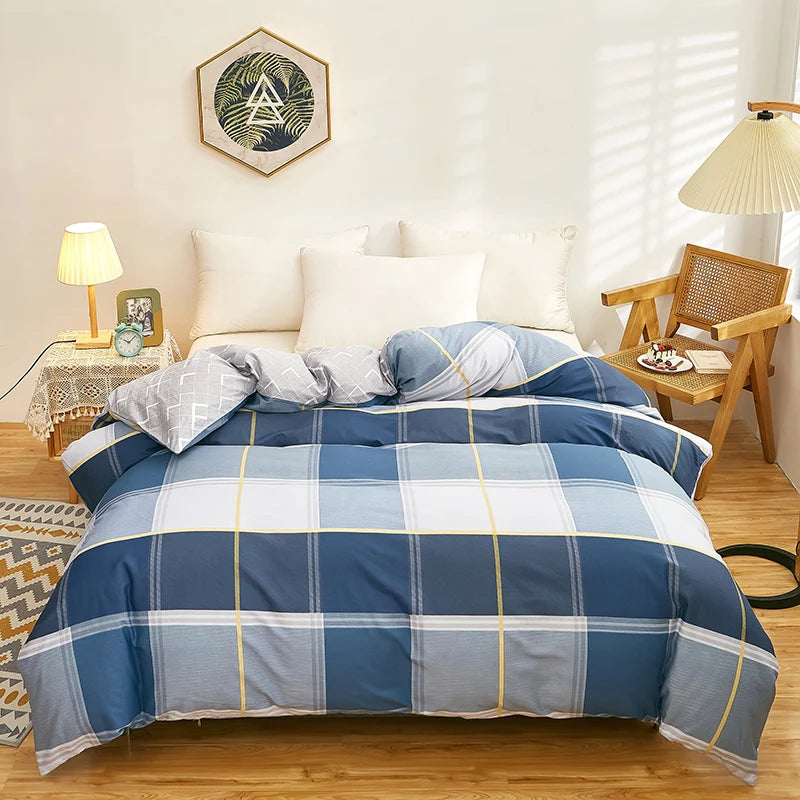 Camden 500TC Cotton Geometric Duvet Cover Set - Double / Brielle