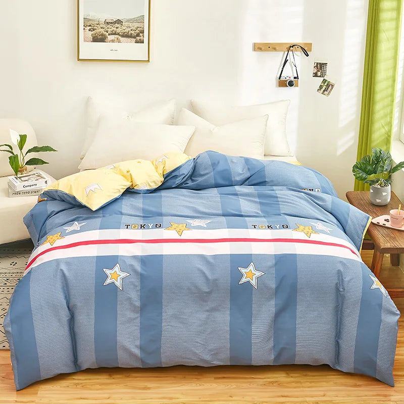Camden 500TC Cotton Geometric Duvet Cover Set - Double / Caldera