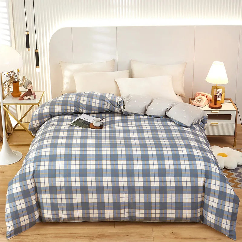 Camden 500TC Cotton Geometric Duvet Cover Set - Double / Camellia