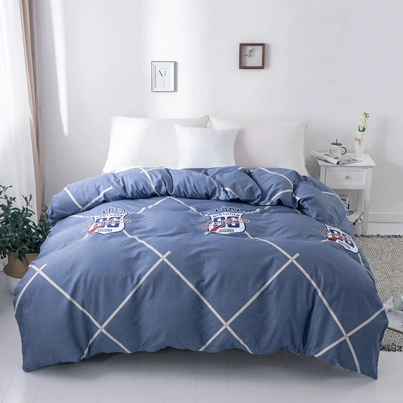 Camden 500TC Cotton Geometric Duvet Cover Set - Double / Meribel