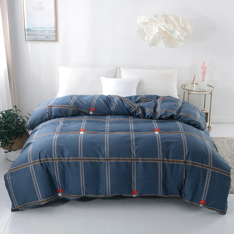 Camden 500TC Cotton Geometric Duvet Cover Set - Double / Tivoli