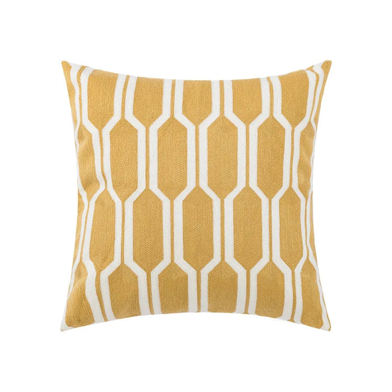 Camellia Chenille Botanical Cushion Cover - 45 x 45cm Cover Only / Beaumont / 12000038591318345