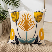 Camellia Chenille Botanical Cushion Cover - 45 x 45cm Cover Only / Nocturne Rive