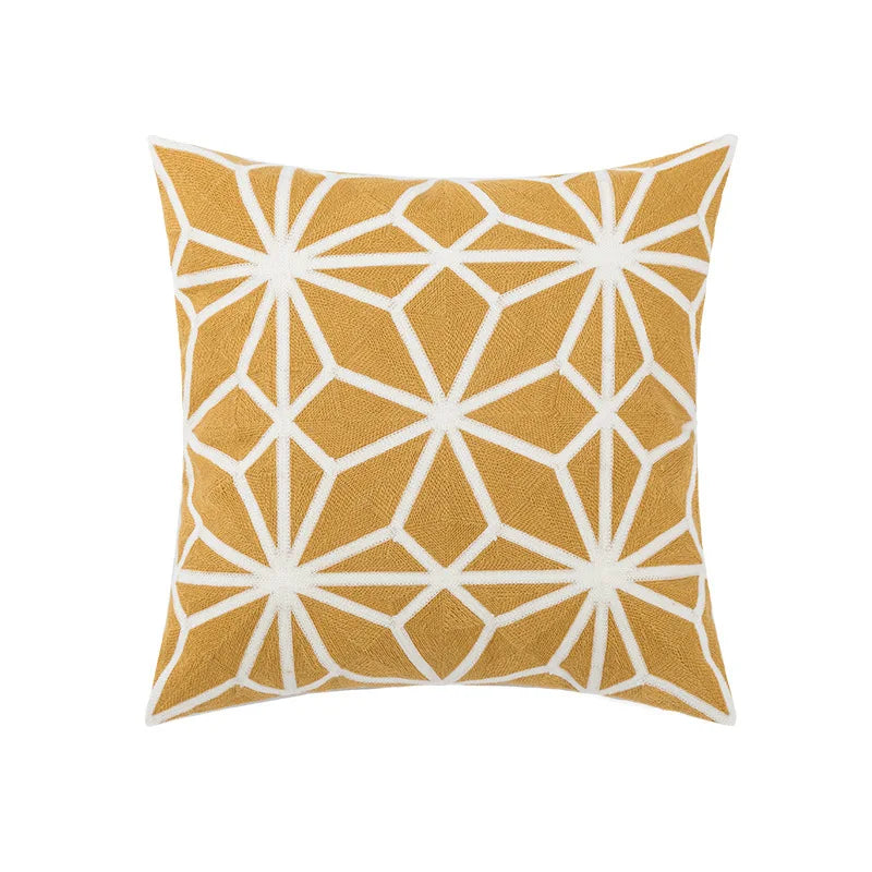 Camellia Chenille Botanical Cushion Cover - 45 x 45cm Cover Only / Odette / 12000038591318337