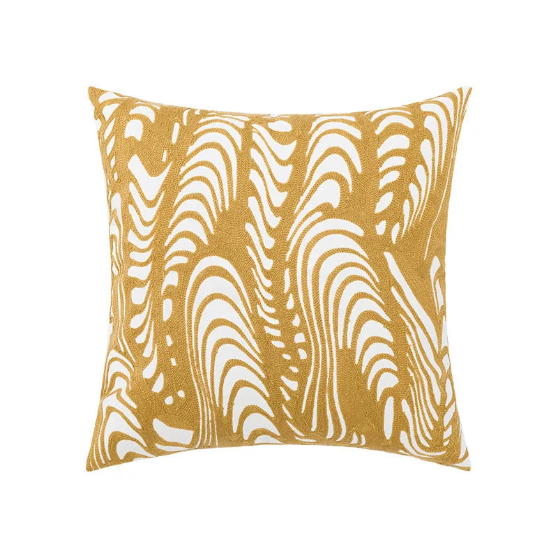 Camellia Chenille Botanical Cushion Cover - 45 x 45cm Cover Only / Opaline Belle / 12000038591318346