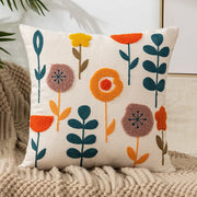 Camellia Chenille Botanical Cushion Cover - 45 x 45cm Cover Only / Rochelle