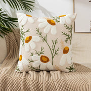 Camellia Chenille Botanical Cushion Cover - 45 x 45cm Cover Only / Savile