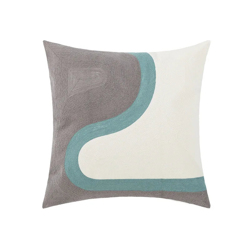 Camellia Chenille Botanical Cushion Cover - 45 x 45cm Cover Only / Verlain Aster / 12000038591318335