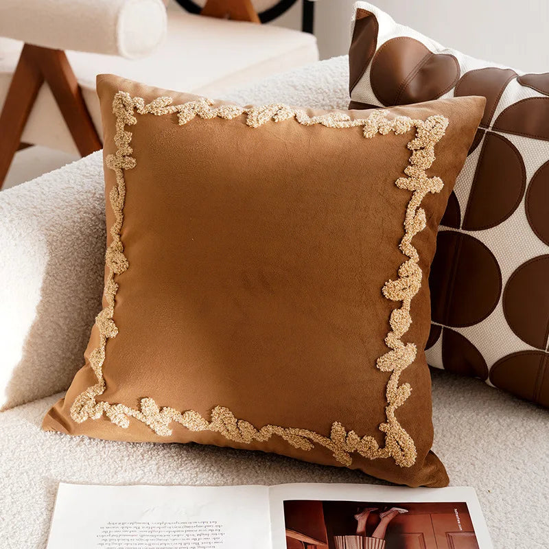 Carrara Chenille Jacquard Cushion Cover - Belgravia Aster / 45 x 45cm Cover Only