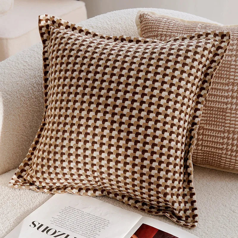 Carrara Chenille Jacquard Cushion Cover - Mayfair Cavendish / 45 x 45cm Cover Only