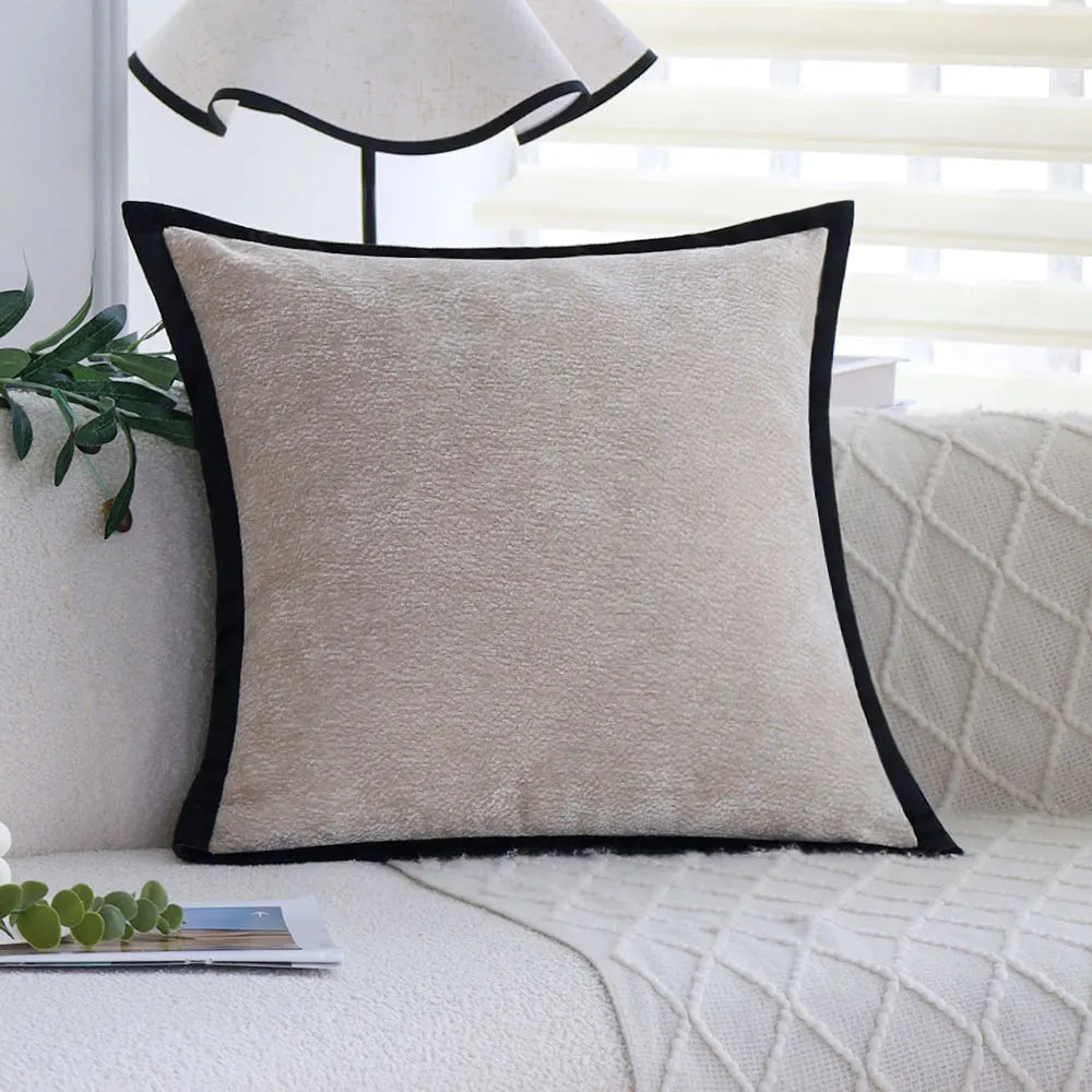 Celadon Chenille Jacquard Cushion Cover - 45 x 45cm / Camellia Rive