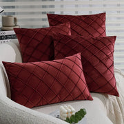 Celadon Velvet Cushion Cover - 30 x 50cm Cover Only / Burgundy
