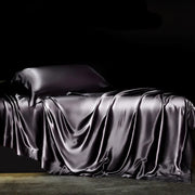 Champagne Luxe Satin Bedding Set - SuperKing / Flat Sheet / Ivory