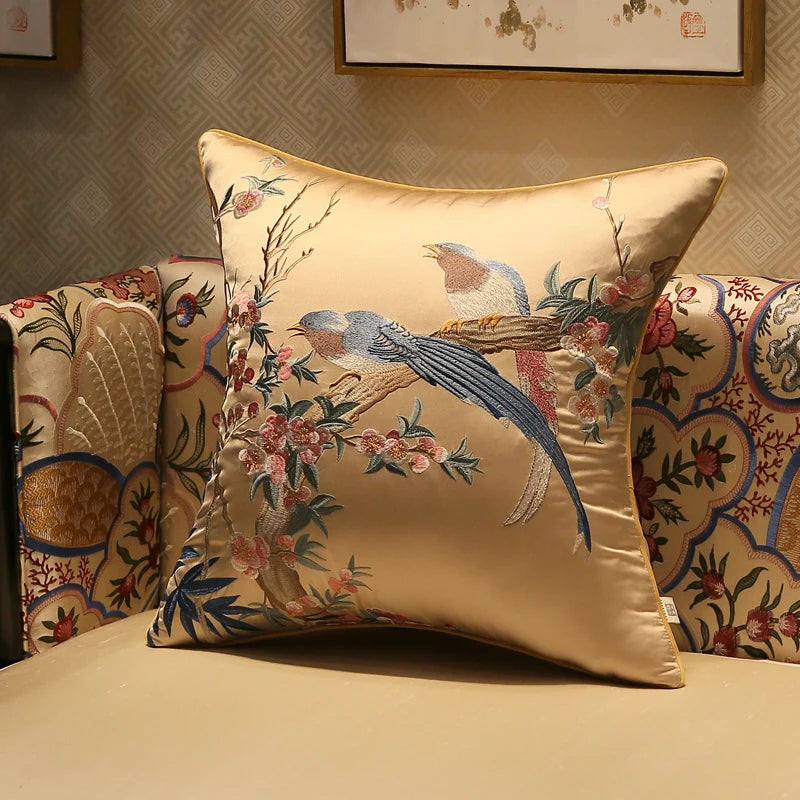 Claridge Chenille Embroidered Cushion Cover - 35 x 50cm Cover Only / Aurelle